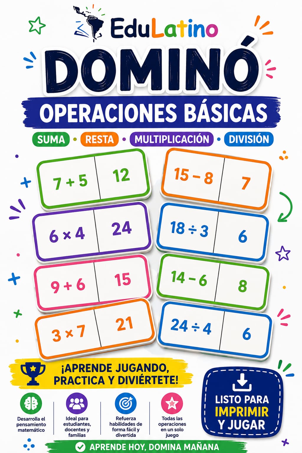Dominó Operaciones Básicas – EduLatino